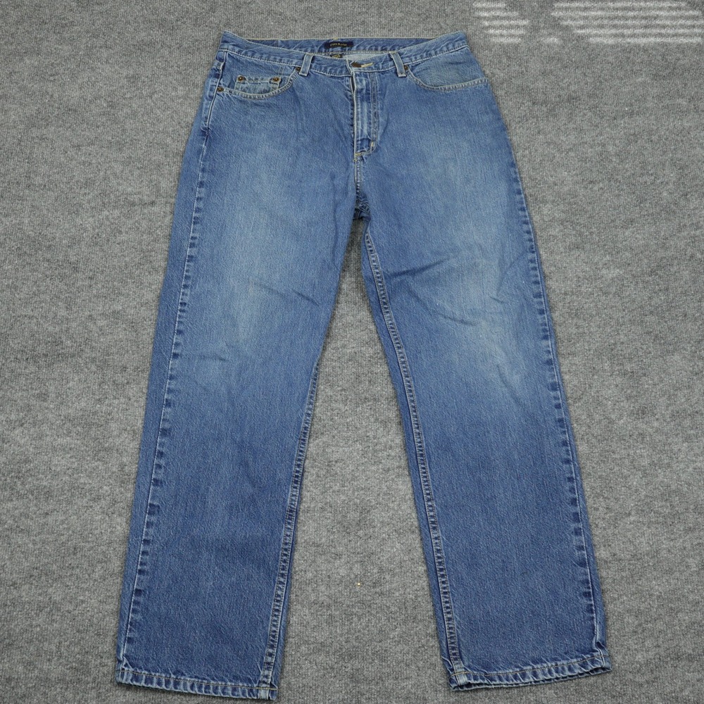 Club Room Jeans Mens 33x30 Blue Straight Leg 100% Cotton Medium Wash Everyday